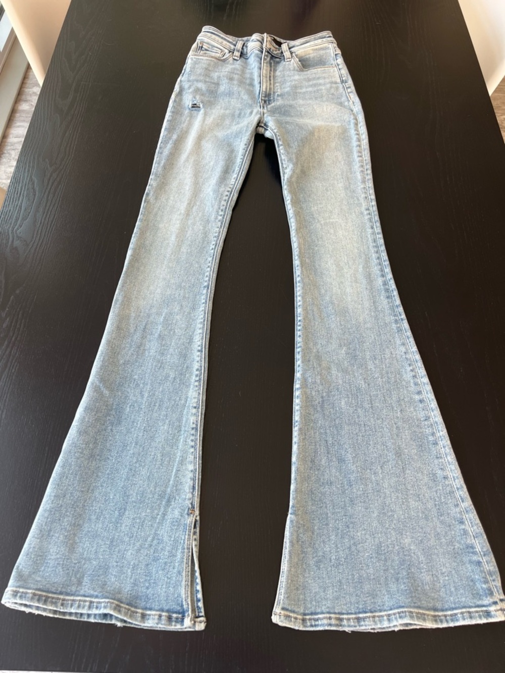 Hudson Jeans Light Blue Flare Wide-Leg Denim women’s size 24